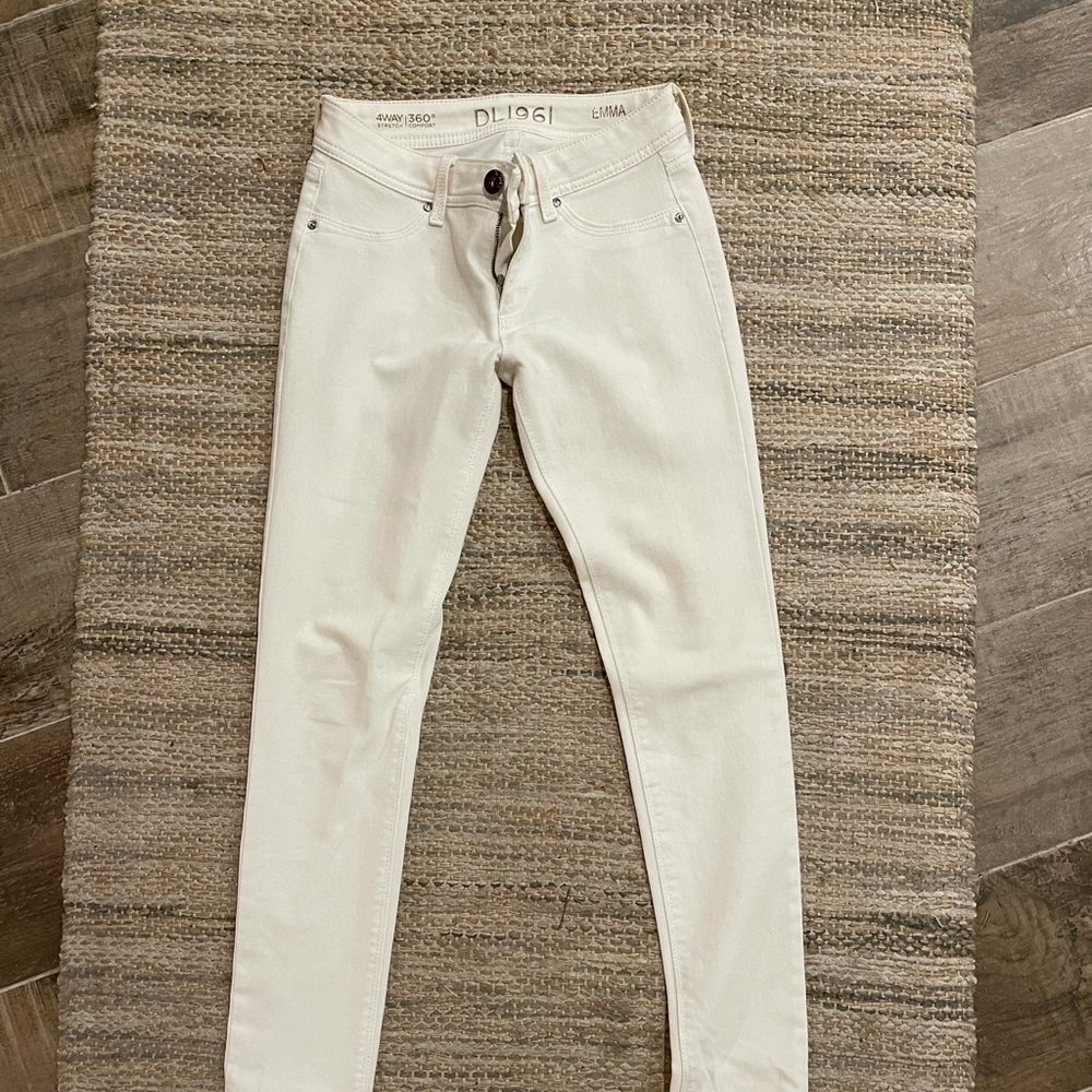 DL1961 White Skinny Jeans Size 25